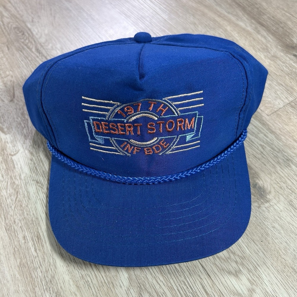 VTG 90s Desert Storm 197th‎ SDE Snapback Hat Youngan Blue Rope Cap